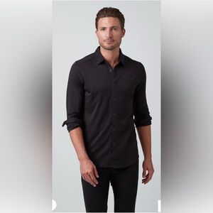 Raffi  The Marquee Button-Down Cotton Shirt in Black , Large